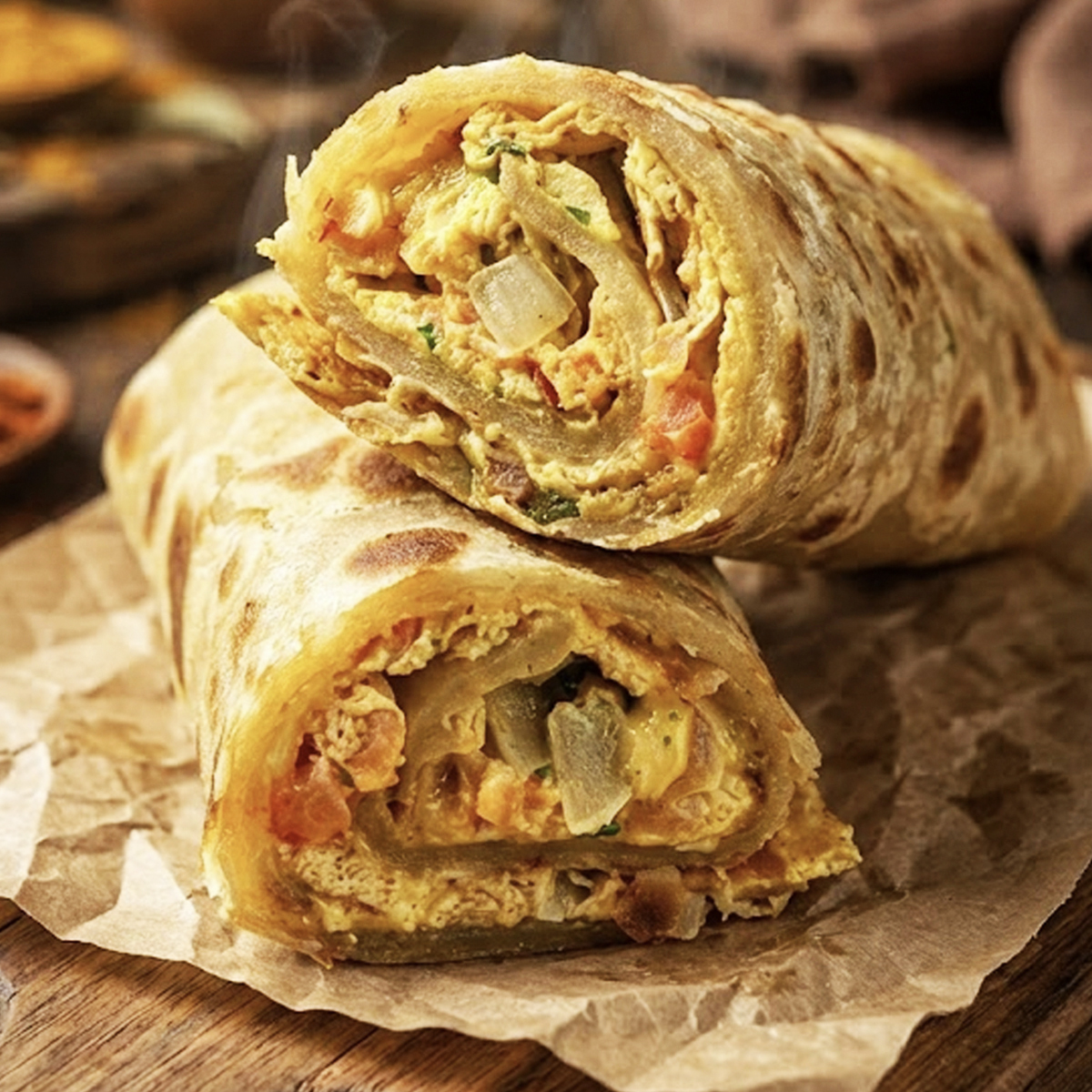 Anda Paratha Roll