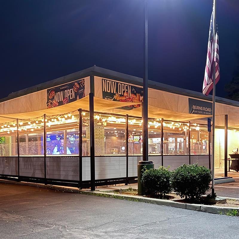 Burns Road Halal Restaurant and Hookah Lounge Exterior at 15712 Tustin Village Way Tustin CA