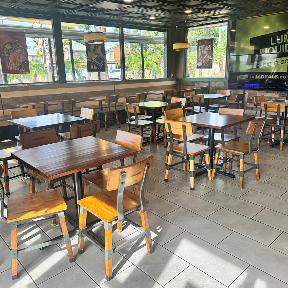 Burns Road Modern Restaurant Interior Ambiance and Seating Area Tustin Orange County CA